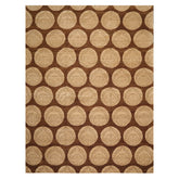 9x12 Olive, Beige, Brown Color Hand Knotted All-Over 100% Wool Transitional Oriental Rug