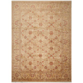 9x12 Beige, Brown, Red Color Hand Knotted All-Over 100% Wool Traditional Oriental Rug