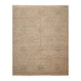 8x10 Gray, Beige, Color Hand Knotted All-Over 100% Wool Transitional Oriental Rug