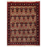 3x5 Beige, Brown, Turquoise Color Hand Knotted All-Over 100% Wool Traditional Oriental Rug