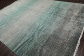 9x12 Gray, Turquoise, Color Hand Knotted Grass 100% Wool Modern Oriental Rug