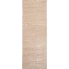 Runner Tone on Tone Beige, , Color Hand Knotted All-Over 100% Wool Modern Oriental Rug