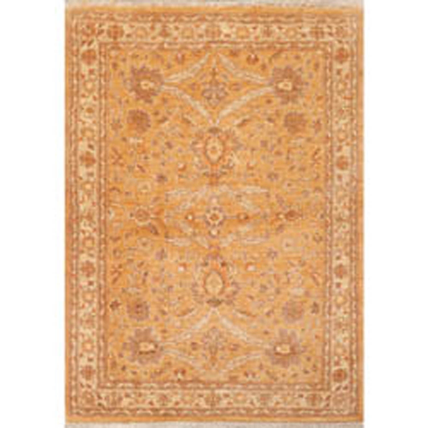 3x5 Caramel, Beige, Taupe Color Hand Knotted All-Over 100% Wool Traditional Oriental Rug