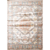 5x7 Beige, Taupe, Orange Color Machine Made All-Over 100% Polypropylene Transitional Oriental Rug