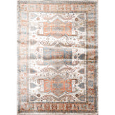 5x7 Beige, Tan, Teal Color Machine Made All-Over 100% Polypropylene Transitional Oriental Rug