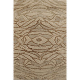 2x3 Beige, Gray, Brown Color Hand Knotted All-Over Wool & Silk Modern Oriental Rug
