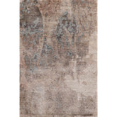 2x3 Gray, Taupe, Brown Color Hand Knotted All-Over Wool & Silk Transitional Oriental Rug