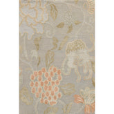 2x3 Gray, Blue, Sage Color Hand Knotted All-Over Wool & Silk Transitional Oriental Rug