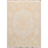 2x3 Gray, Tan, Beige Color Hand Knotted All-Over 100% Wool Transitional Oriental Rug
