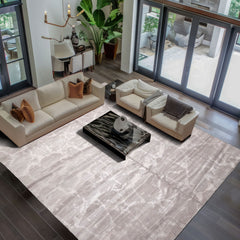 10x14 Tone on Tone Taupe, , Color Hand Knotted Tibetan Wool & Silk Modern & Contemporary Oriental Rug