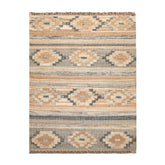 5x7 Beige, Beige, Brown Color Hand Woven All-Over 100% Wool Southwestern Oriental Rug
