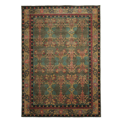 9x12 Gray Moss Black Color Hand Tufted All-Over Wool Arts & Crafts/Mission Oriental Rug
