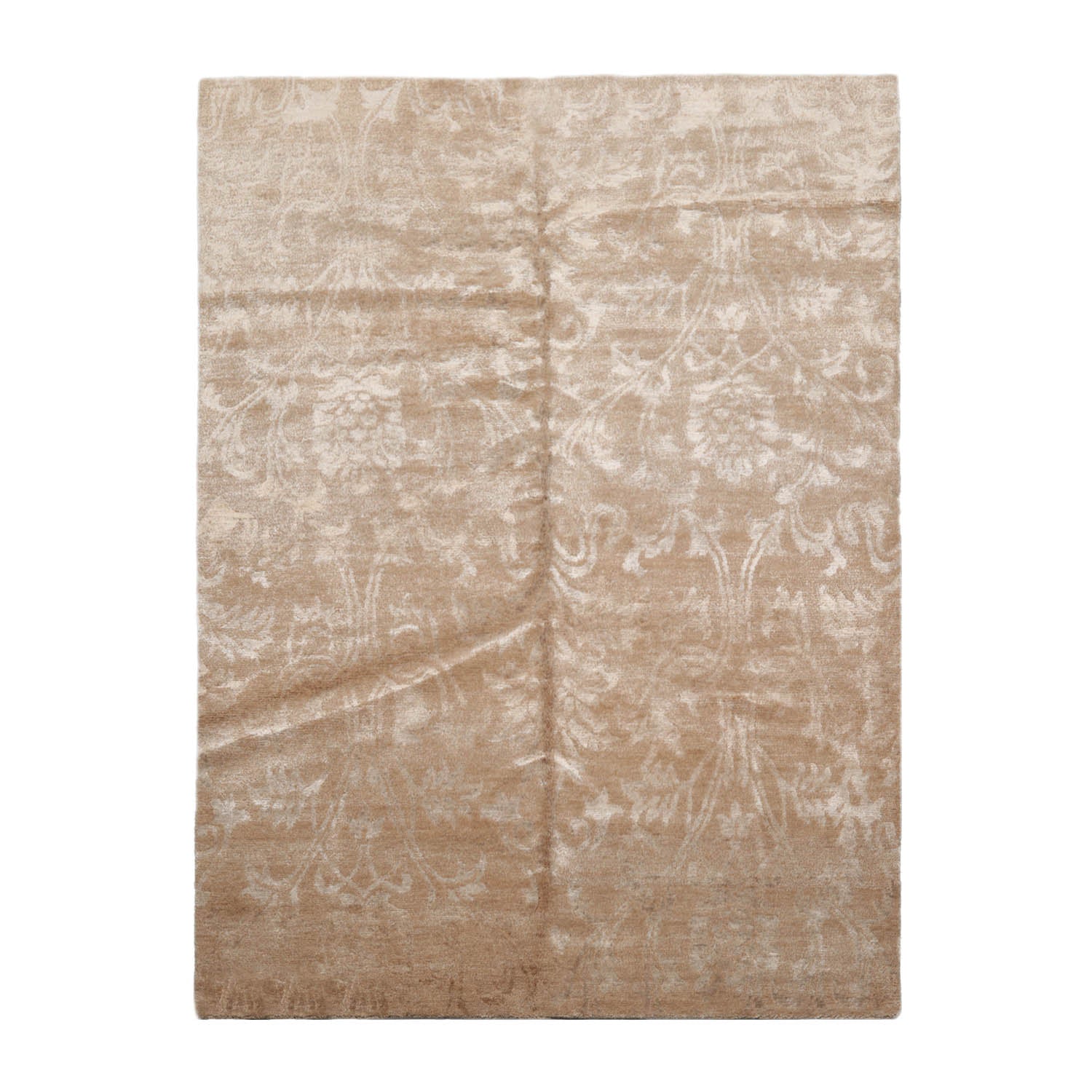 5x7 Beige, Camel, Gray Color Hand Knotted All-Over 100% Wool Traditional Oriental Rug