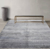 8x10 Gray, Slate, Color Hand Knotted Tibetan 100% Wool Modern Oriental Rug