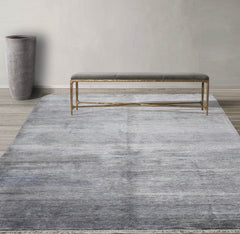8x10 Gray, Slate, Color Hand Knotted Tibetan 100% Wool Modern Oriental Rug