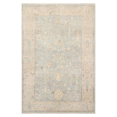 3x5 Light Aqua
Taupe Brown Color Hand Knotted Oushak 100% Wool Traditional Oriental Rug