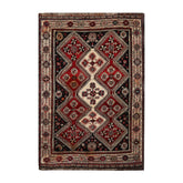 8x10 Ivory, Rust, Charcoal Color Hand Knotted All-Over 100% Wool Traditional Oriental Rug