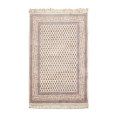 3x5 Cream, Rust, Blue Color Hand Knotted All-Over 100% Wool Traditional Oriental Rug