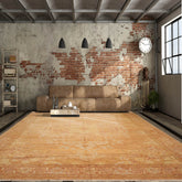 10x14 Pale Peach, Beige, Rust Color Hand Knotted All-Over 100% Wool Traditional Oriental Rug