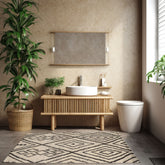 3x5 Beige, Black, Color Hand Knotted Afghan Moroccan Wool Traditional Oriental Rug