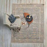 3x5 Slate, Gray, Ivory Color Hand Knotted Distressed Quality Wool Traditional Oriental Rug