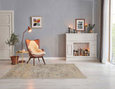 3x5 Mint, Peach, Rust Color Hand Knotted Distressed Quality Wool Traditional Oriental Rug