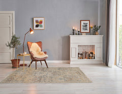 3x5 Mint, Peach, Rust Color Hand Knotted Distressed Quality Wool Traditional Oriental Rug