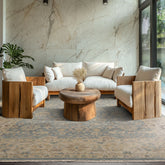 8x10 Blue, Beige, Tan Color Hand Knotted Distressed Quality Wool Traditional Oriental Rug