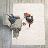 3x5 Beige, Ivory, Color Hand Woven Afghan Moroccan Wool Transitional Oriental Rug