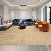 10x14 Beige, Light Gold, Gray Color Hand Knotted Antique Reproduction Wool Traditional Oriental Rug