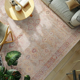 8x10 Gray, Rust, Celadon Color Hand Knotted Distressed Wool Traditional Oriental Rug