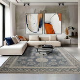 8x10 Slate, Gray, Brown Color Hand Knotted Afghan Oushak Wool Traditional Oriental Rug