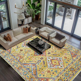 Multi Size Gold Hand Knotted Indo Oushak 100% Wool Arts and Craft Traditional Oriental Area Rug