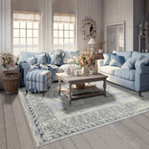 Multi Size Gray, Blue Hand Knotted 100% Wool Turkish Oushak Traditional Oriental Area Rug