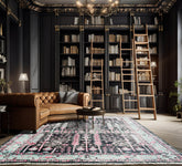 Multi Size Black, Gray Hand Knotted Arts & Crafts 100% Wool Turkish Oushak Traditional Oriental Area Rug