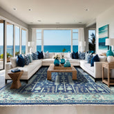 Multi Size Blue, Aqua Hand Knotted Arts & Crafts 100% Wool Turkish Oushak Traditional Oriental Area Rug