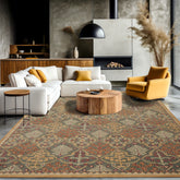 3x5 Celadon Caramel Plum Color Hand Tufted Persian Wool Traditional Oriental Rug