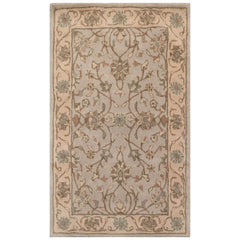 3x5 Taupe Beige Green Color Hand Tufted All-Over Wool Traditional Oriental Rug