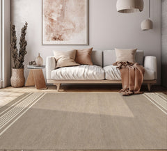 3x5 Moss Ivory Color Hand Tufted Minimalist Wool Modern Oriental Rug