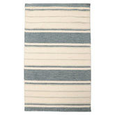 Multi Size Slate Cream Gray Color Hand Tufted Striped Wool Contemporary Oriental Rug