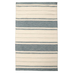 Multi Size Slate Cream Gray Color Hand Tufted Striped Wool Contemporary Oriental Rug