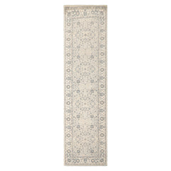 Runner Taupe Gray Ivory Color Hand Tufted Agra Wool Traditional Oriental Rug