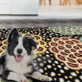 4x6 Black Brown Rose Color Hand Tufted Floral Wool Transitional Oriental Rug