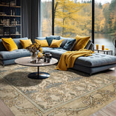 Multi Size Beige Moss Blue Color Hand Knotted Turkish 100% Wool Arts & Crafts/Mission Oriental Rug