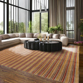 9x12 Gold, Beige, Blue Color Hand Knotted High End Designer Silk & Hemp Contemporary Oriental Rug