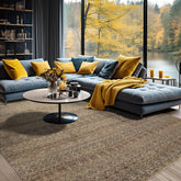 8x10 Green, Beige, Brown Color Hand Knotted High End Designer Wool Transitional Oriental Rug