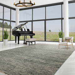 8x10 Beige, Gray, Green Color Hand Knotted High End Designer Wool Contemporary Oriental Rug