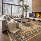 8x10 Beige, Gray, Brown Color Hand Tufted Oriental Wool Traditional Oriental Rug