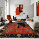 LoomBloom Multi Size Donegal Art & Crafts Transitional Wool Rug, Hand Tufted Multi Coral