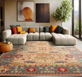 8x10 Beige Slate Sage Color Hand Tufted Oriental Wool Traditional Oriental Rug